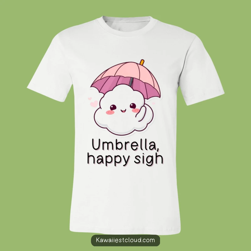 Funny Relaxing Cloud Umbrella T-Shirt - Happy Sigh Tee - Funny Gift