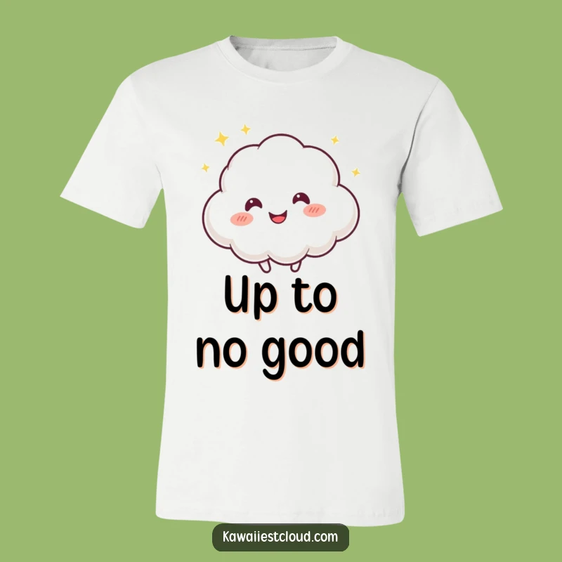 Funny Mischief Cloud T-Shirt, Playful Bouncing Character, Comfy Fun Tee
