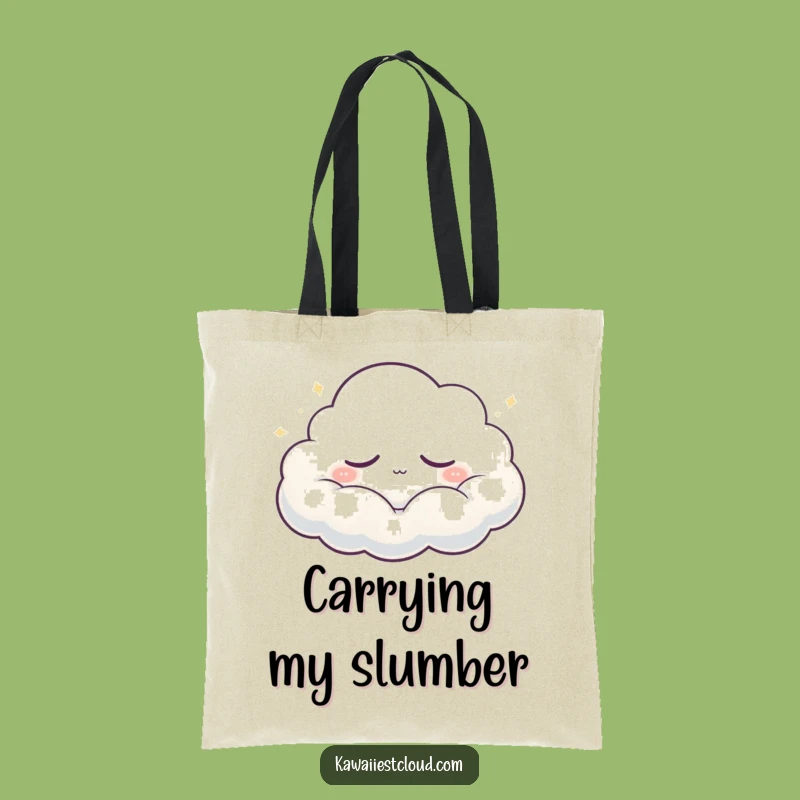 Funny Sleepy Cloud Tote Bag: Portable Peace and Humor