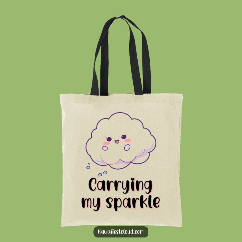 Funny Shimmer Cloud Tote Bag: Carry Your Essentials with Playful Iridescent Style