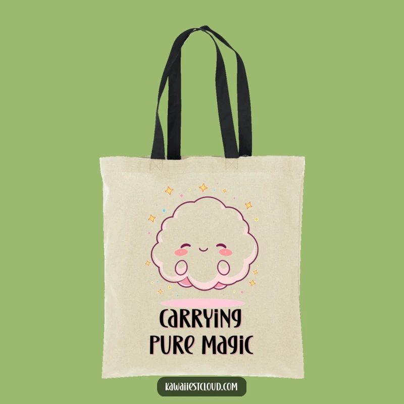 Funny Sparkle Cloud Tote Bag: Joyful Rain of Sparkles, Chic Funny Gift