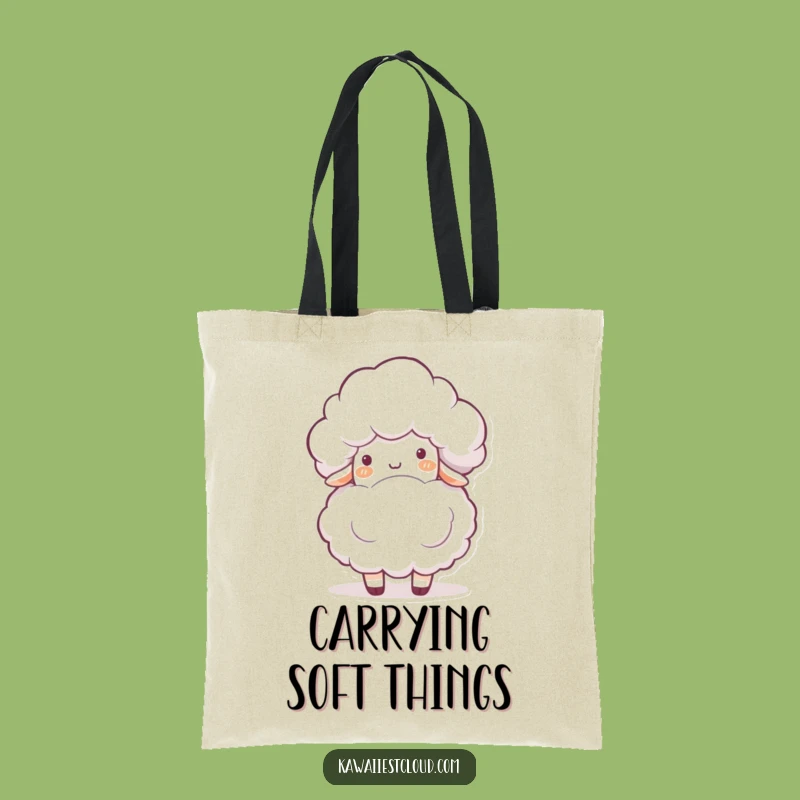 Funny Cloud Sheep Tote Bag - Playful Collision, Perfect Funny Gift!