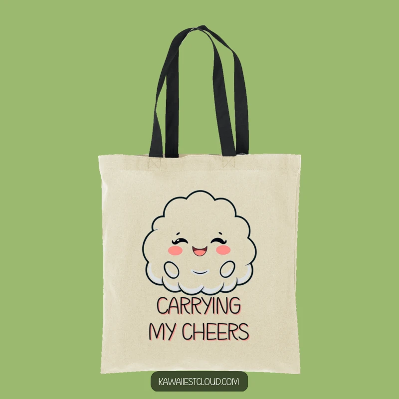 Cheering Cloud Tote Bag: Carry Happiness and Fluffy Smiles!