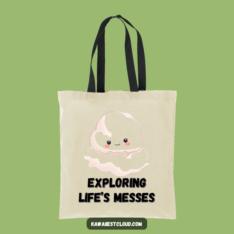 Funny Curious Cloud Tote Bag - Carry Your Discoveries, Whimsical & Handy Gift