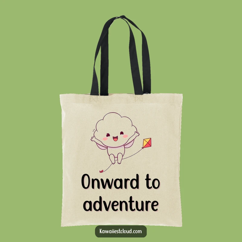 Funny Cloud Kite Rider Tote Bag: Carry Your Essentials with Airborne Humor