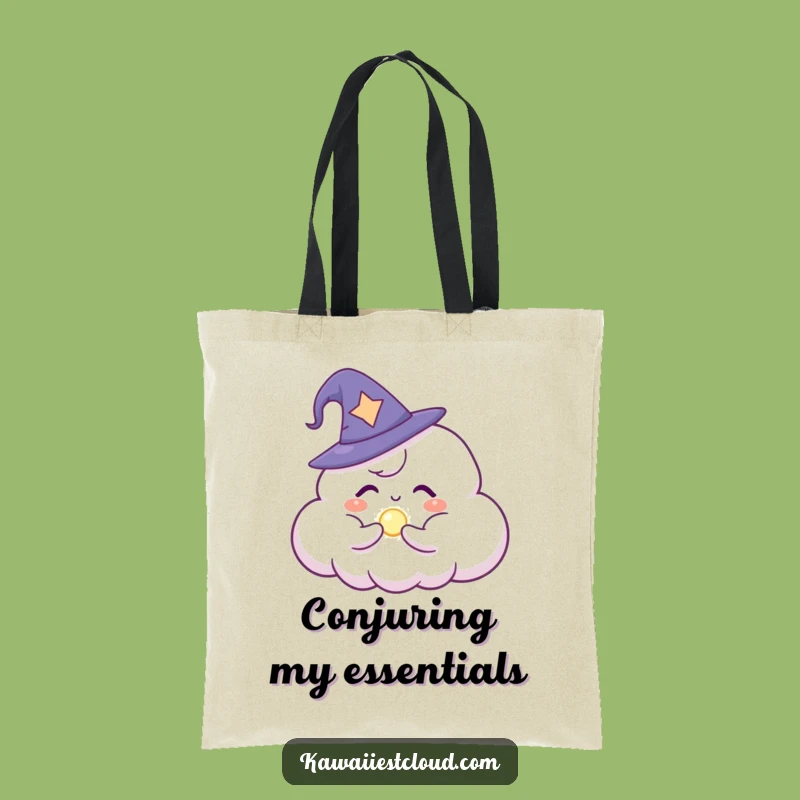 Funny Wizard Cloud Tote Bag: Carry Your Magic and Essentials Gift