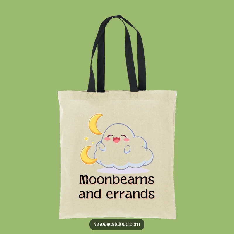 Playful Moon Cloud Tote Bag: Carry Whimsy and Celestial Charm!