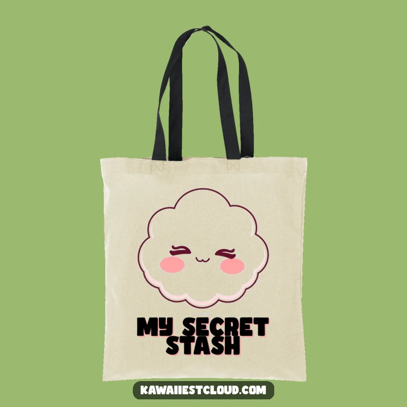 Funny Mischievous Winking Cloud Tote Bag - Carry Your Secrets